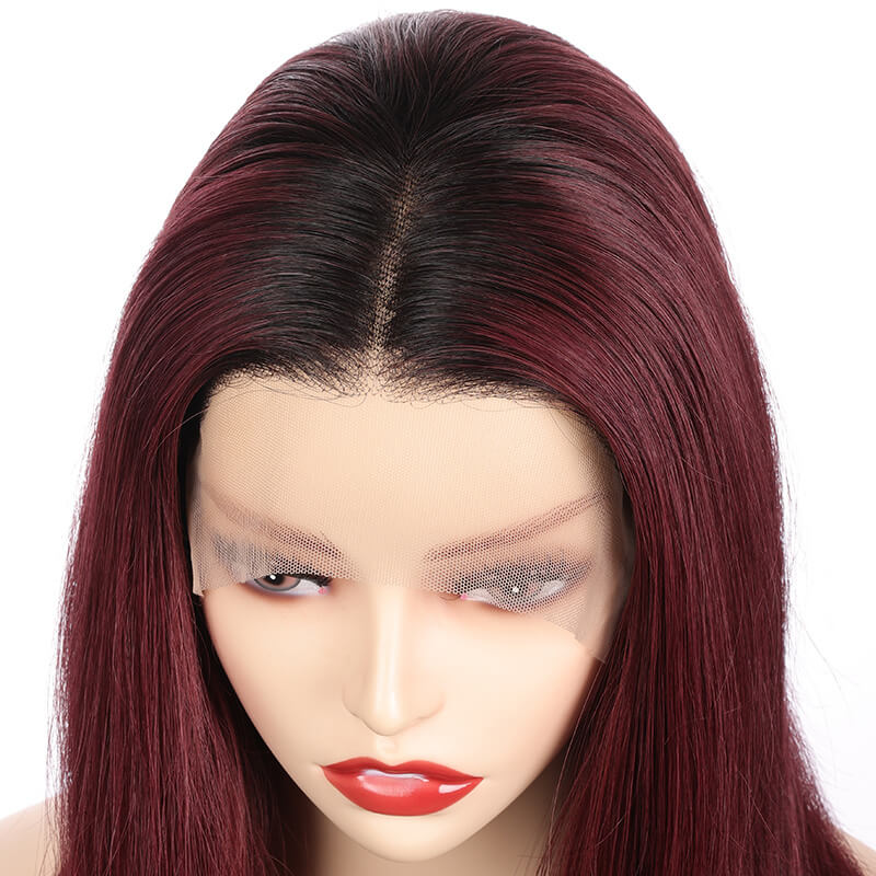 Lace front wig - very smoth and natural human hair T color lace wig for ladies
